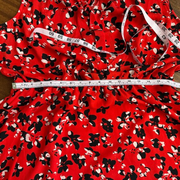 ✨ Banana Republic | Red Floral Dress | Size XL ✨ - Picture 5 of 7